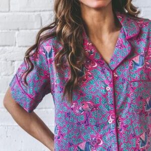 Printfresh Short PJ Set in Flamenco Fuschia Size L